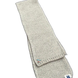 Women's Cream and Grey Scarf